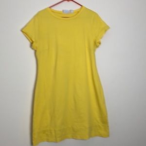 New York and Co yellow cap sleeve dress
